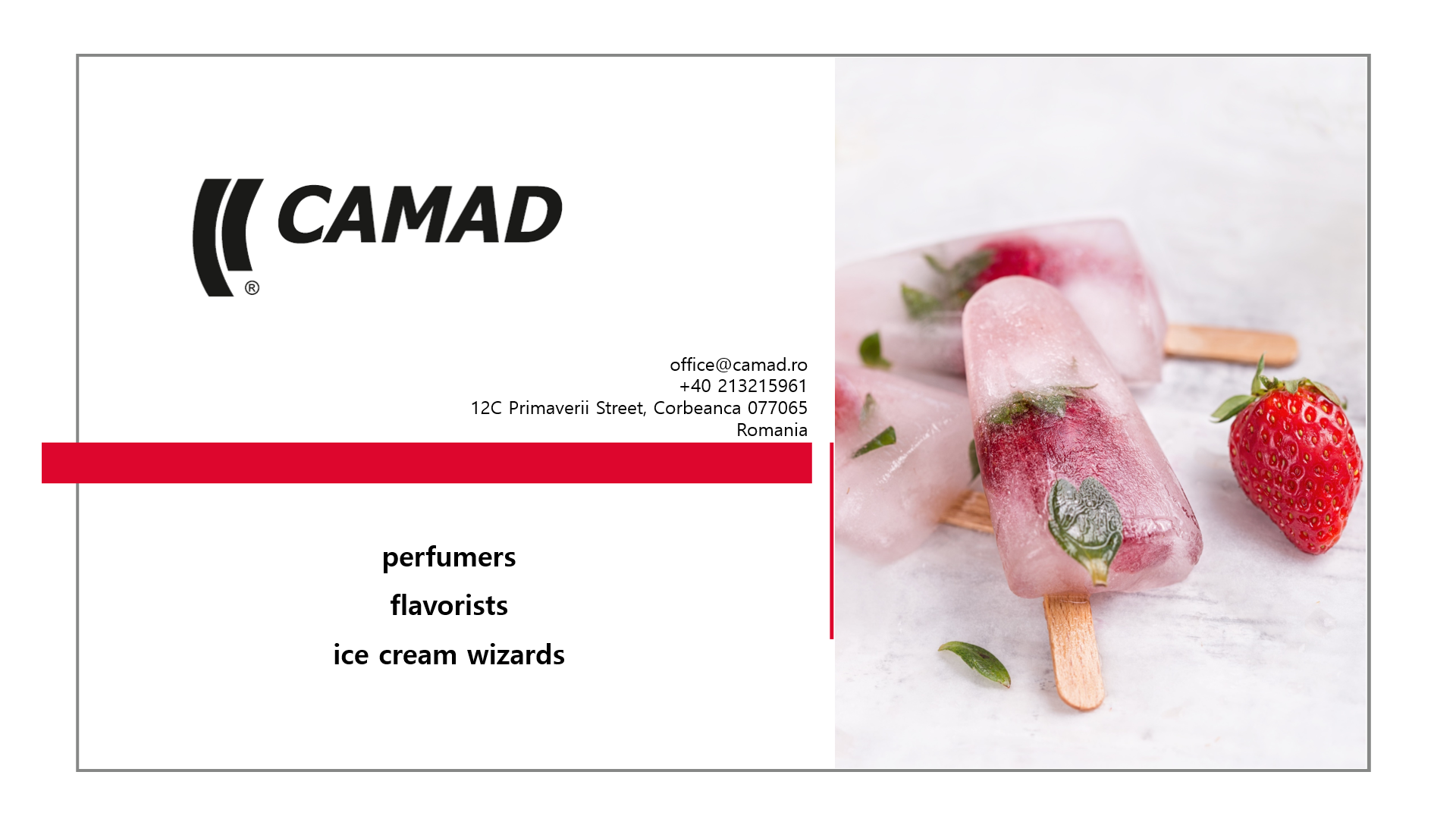 Camad Flavors - +40 21 321 59 61